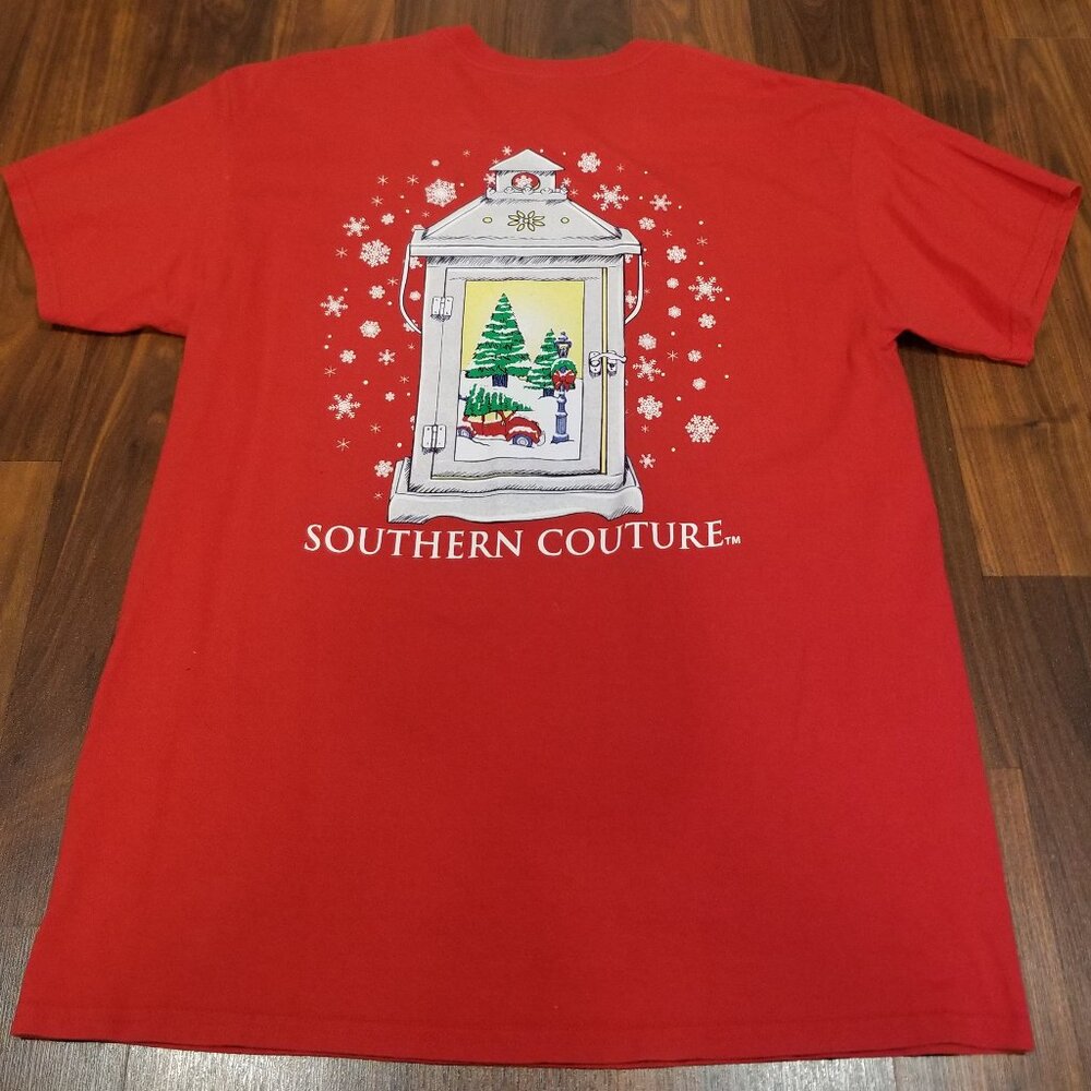 Ladies' Southern Couture Christmas Tee, Size L, VGUC - Picture 6 of 13